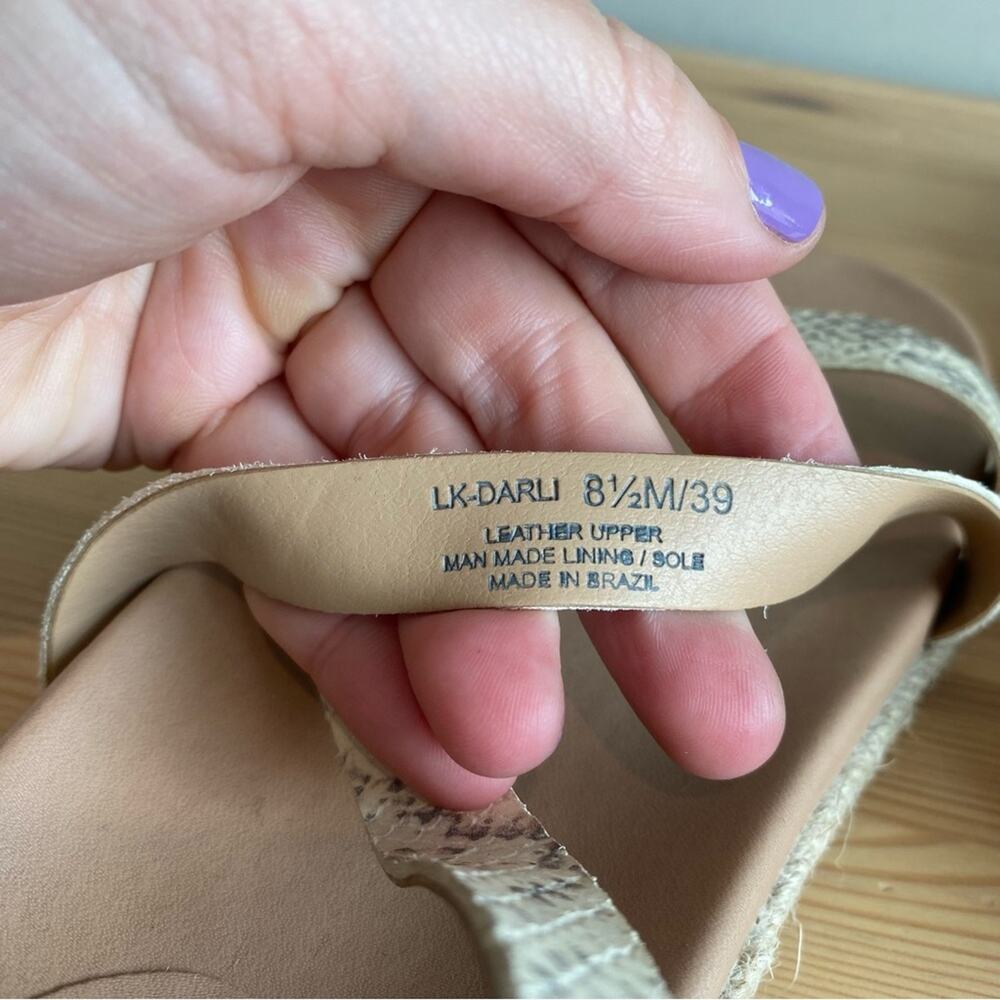 Lucky Brand Darli Espadrille Sandal Snake Skin 8.5 - Picture 7 of 10